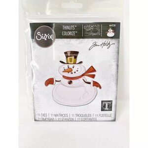 Sizzix Thinlits Tim Holtz Die Cuts Mr. Snowman, Colorize Christmas Holiday Snow
